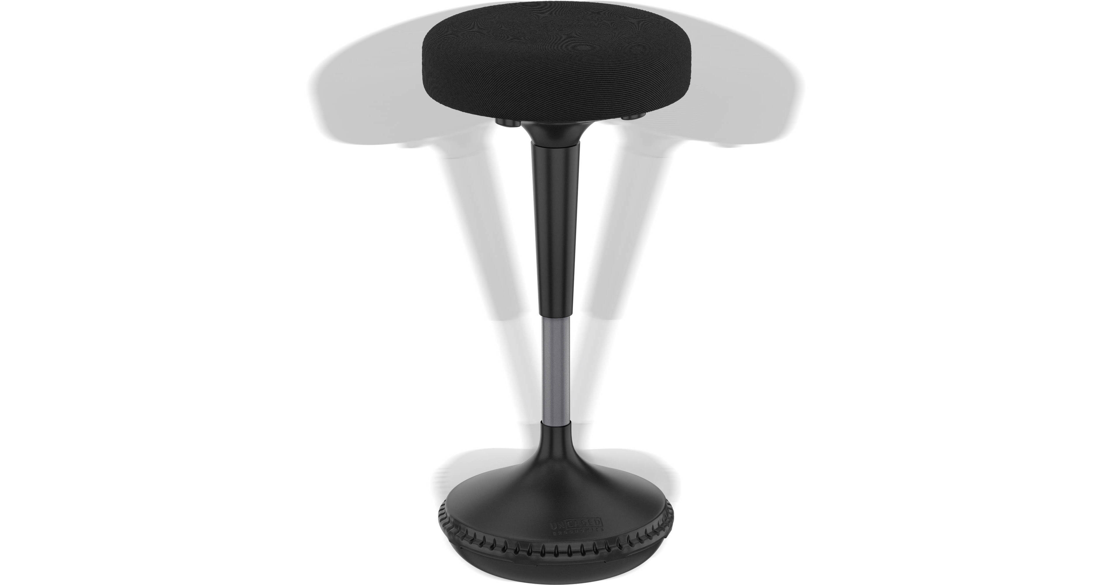 Uncaged Ergonomics Armless Wobble Active Office Stool, Black (WSB)