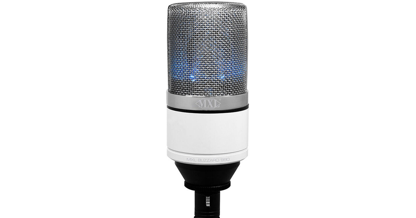 MXL 990 Blizzard LED Condenser Microphone (White) 990 BLIZZARD