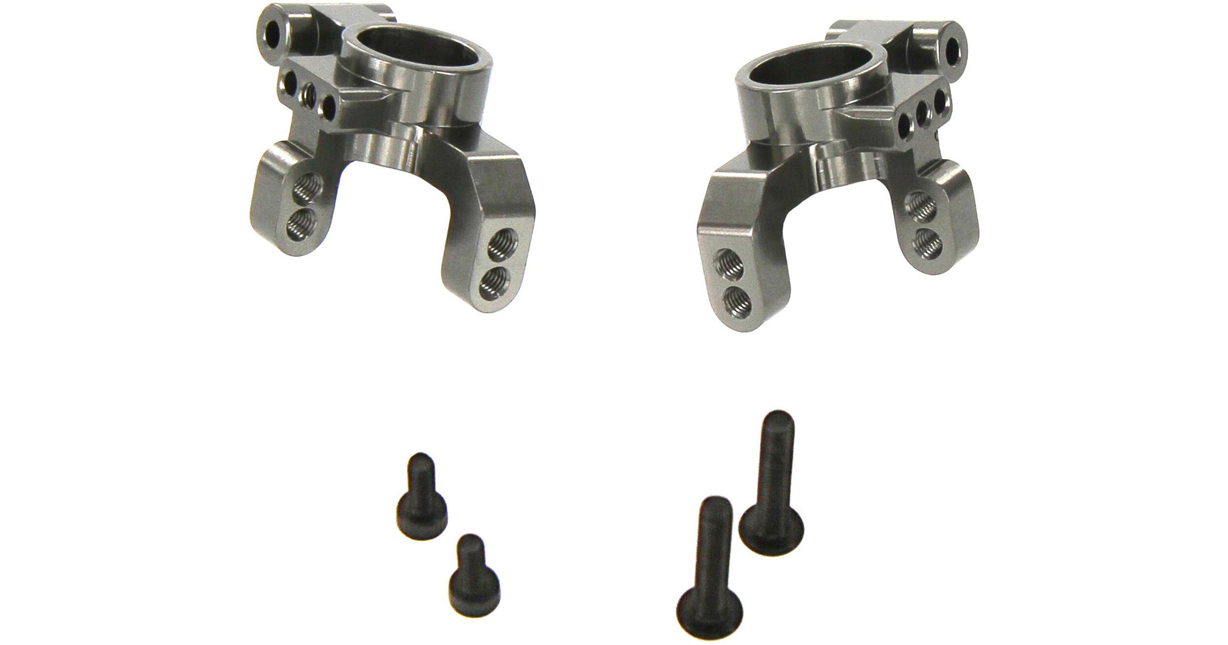 Atomik RC Alloy Stub Axle Carriers (Set of 2, Gun Metal) 4071GM