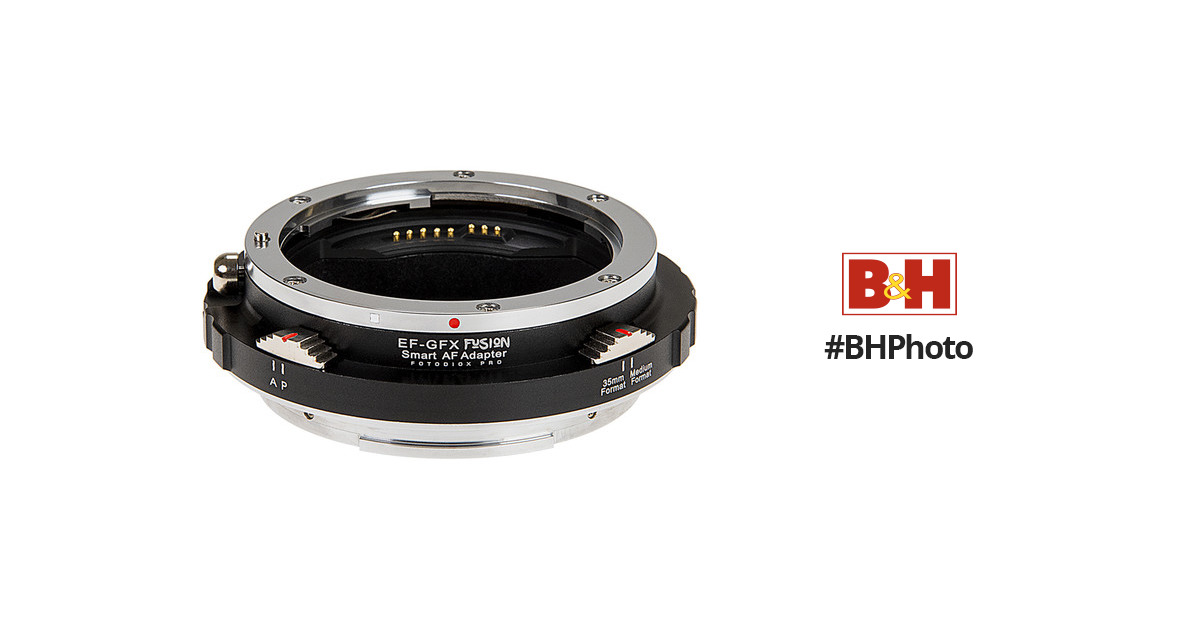 FotodioX Pro Fusion Smart Auto-Focus Adapter for Canon EF- or EF-S-Mount  Lens to FUJIFILM G-Mount GFX Camera