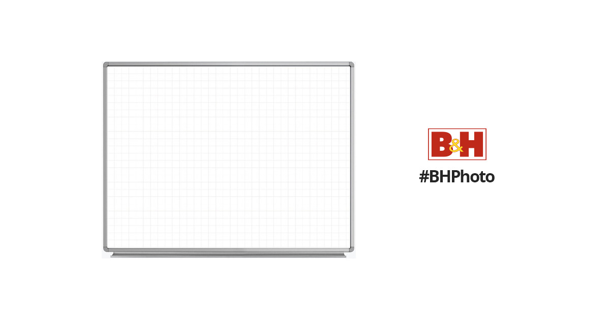 Luxor 48 x 36 Wall-Mounted Magnetic Ghost Grid Whiteboard
