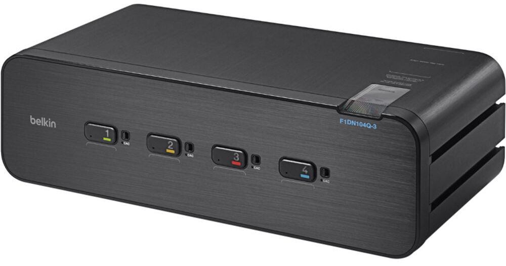 Belkin Advanced Secure 4Port QuadHead KVM Switch F1DN104Q3