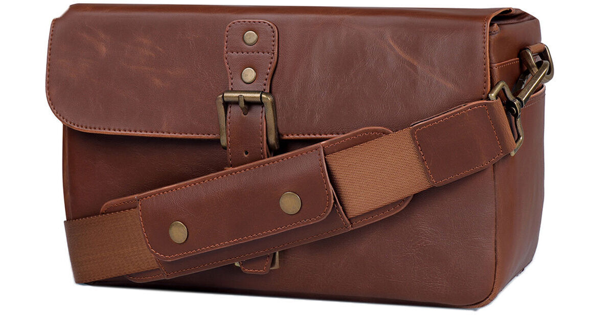 MegaGear Genuine Leather Camera Messenger Bag for Mirrorless Instant and Dslr Brown (MG1329)