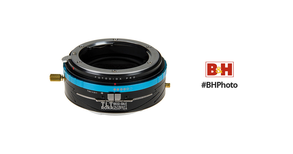 FotodioX Pro TLT ROKR Tilt-Shift Adapter for Nikon F Lens to Sony E Camera