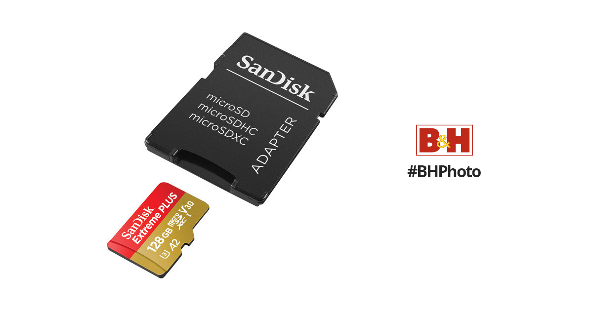 Apparently smoke Interpretation SanDisk 128GB Extreme PLUS UHS-I microSDXC SDSQXBZ-128G-ANCMA