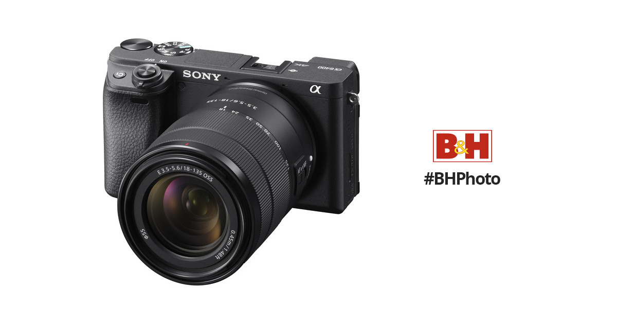 Sony a6400 Mirrorless Camera with 18-135mm Lens ILCE-6400M/B B&H