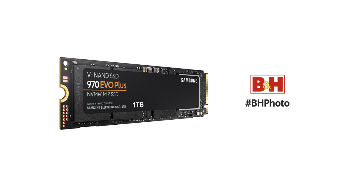 Samsung 970 EVO Plus 1 TB PCIe NVMe M.2 (2280) Internal Solid State Drive  (SSD) (MMZ-V7S1T0BW), Black