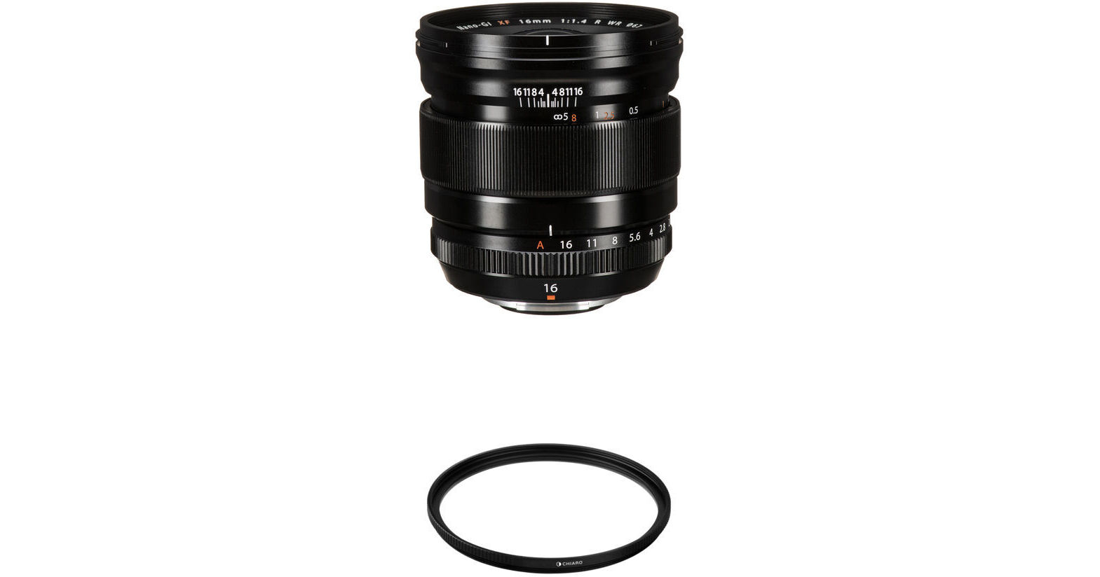 FUJIFILM XF 16mm f/1.4 R WR Lens with UV Filter Kit