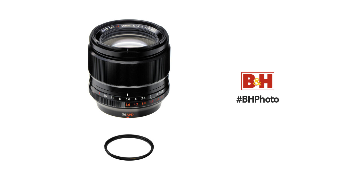 FUJIFILM XF 56mm f/1.2 R APD Lens with Pro UV Filter Kit B&H
