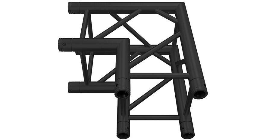 Global Truss SQ-4121 2-Way 90° F34 Square Truss Corner (Black Matte)