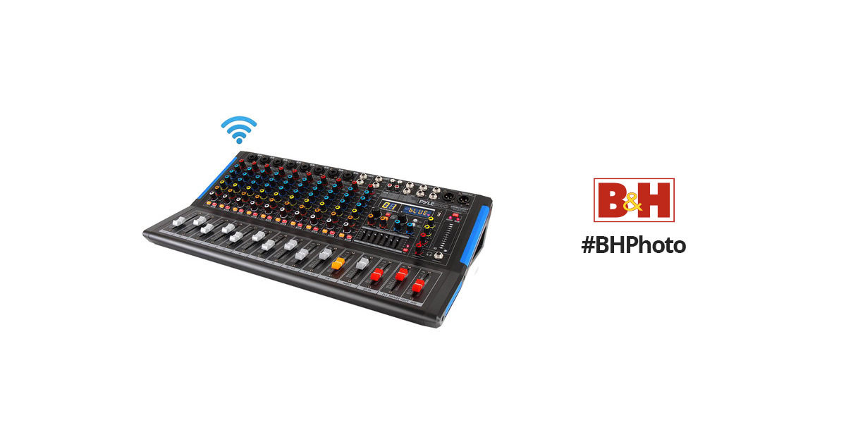 Pyle Pro 12-Channel Bluetooth Studio Mixer and DJ Controller Audio Mixing  Console System