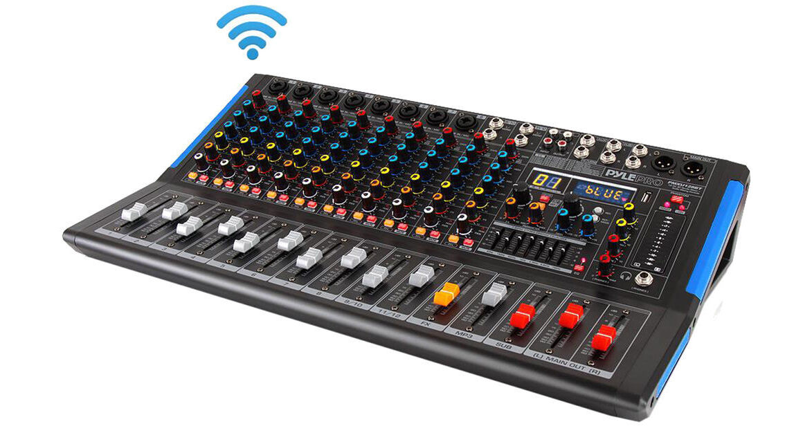 Pyle Pro 12-Channel Bluetooth Studio Mixer and DJ Controller Audio Mixing  Console System