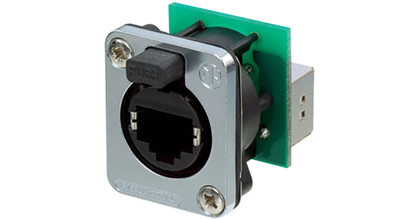 Neutrik NE8FDP-TOP RJ45 Feedthrough Receptacle ▻ Buy Cheap At Huss Light & Sound