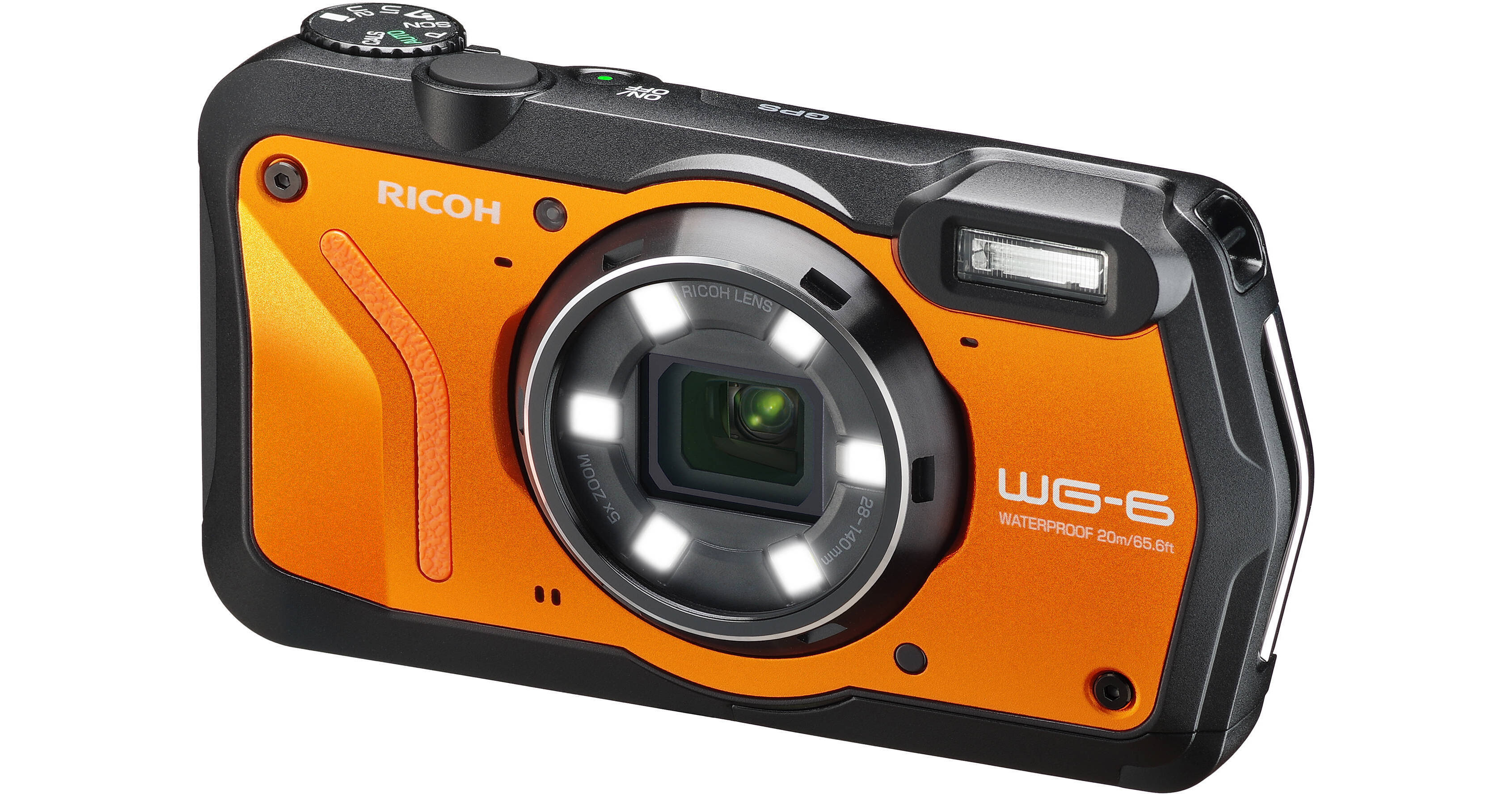 Ricoh WG-6 Digital Camera (Orange) 03853 B&H Photo Video