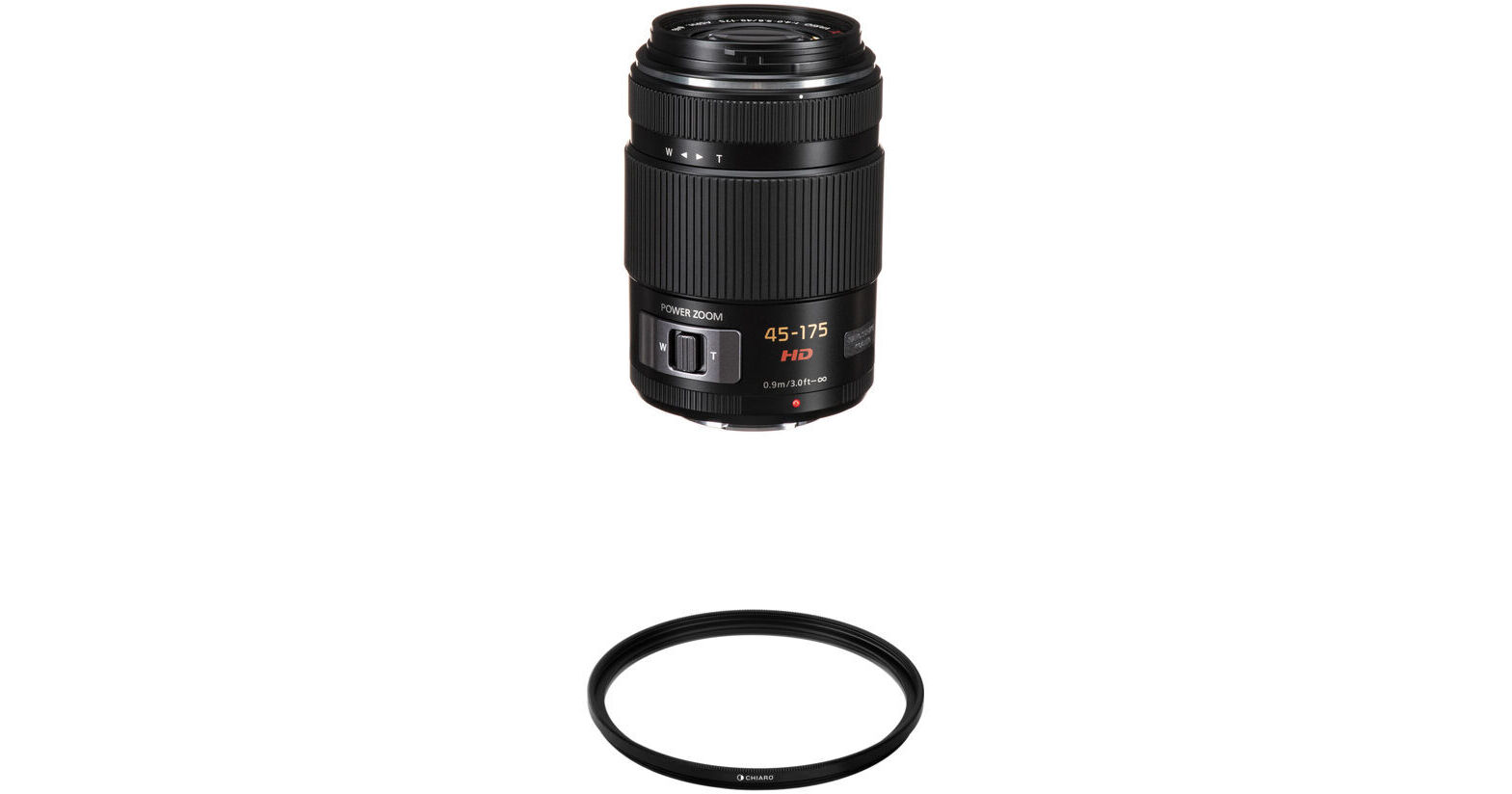 Panasonic Lumix G X Vario PZ 45-175mm f/4-5.6 ASPH. POWER O.I.S. Lens with  UV Filter Kit