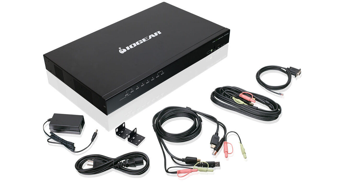 IOGEAR 8Port USB HDMI KVMP Switch with 2 KVM Cable Sets