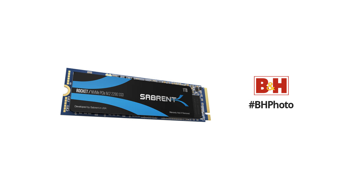 Sabrent 1TB Rocket NVMe PCIe M.2 2280 Internal SSD High Performance 1 TB  840025210639