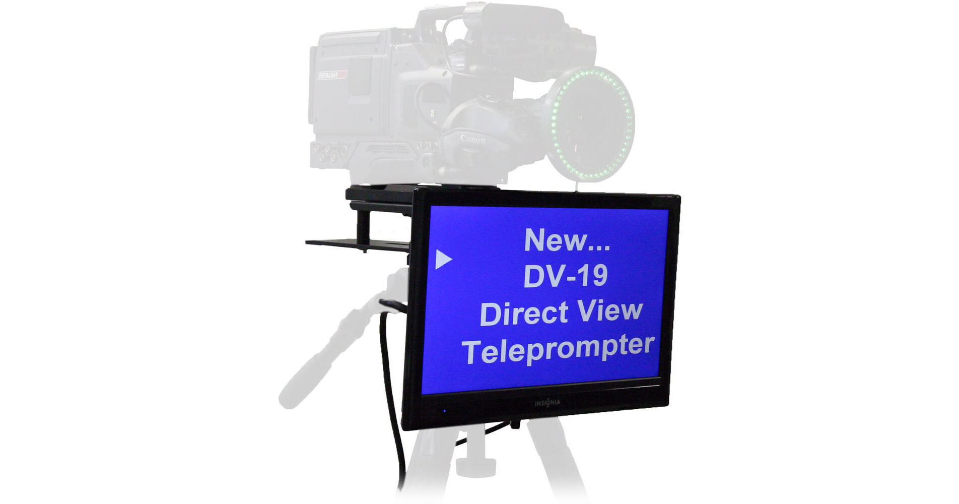 Mirror Image Direct View LCD Prompter with Software (19")