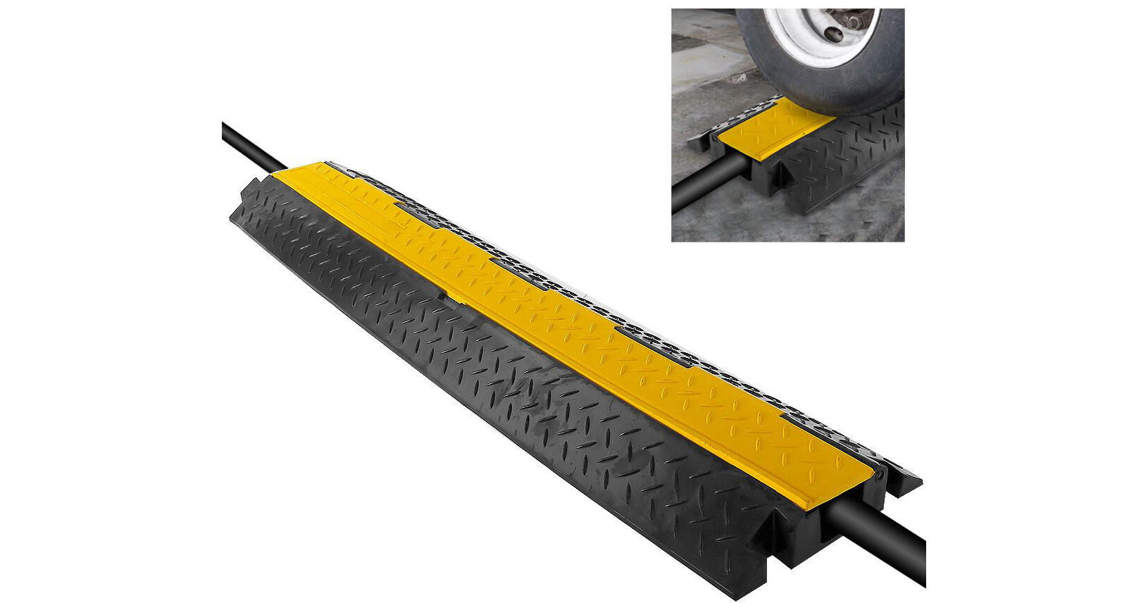 Pyle Pro Heavy-Duty Flip-Open Cable Protector Ramp PCBLCO102X2