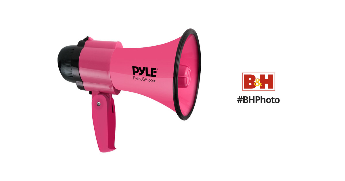 Pyle Pro PMP34PK 30W Megaphone with Siren (Pink) PMP34PK B&H