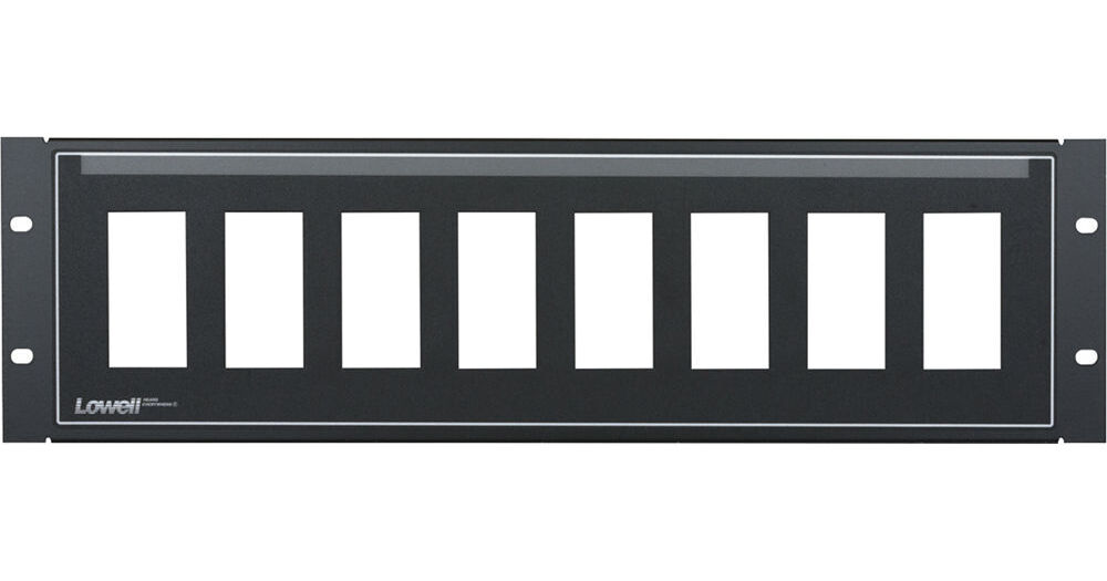 Lowell Manufacturing Rack Panel-Decorator-3U, Mounts 8 D8P-ID-3