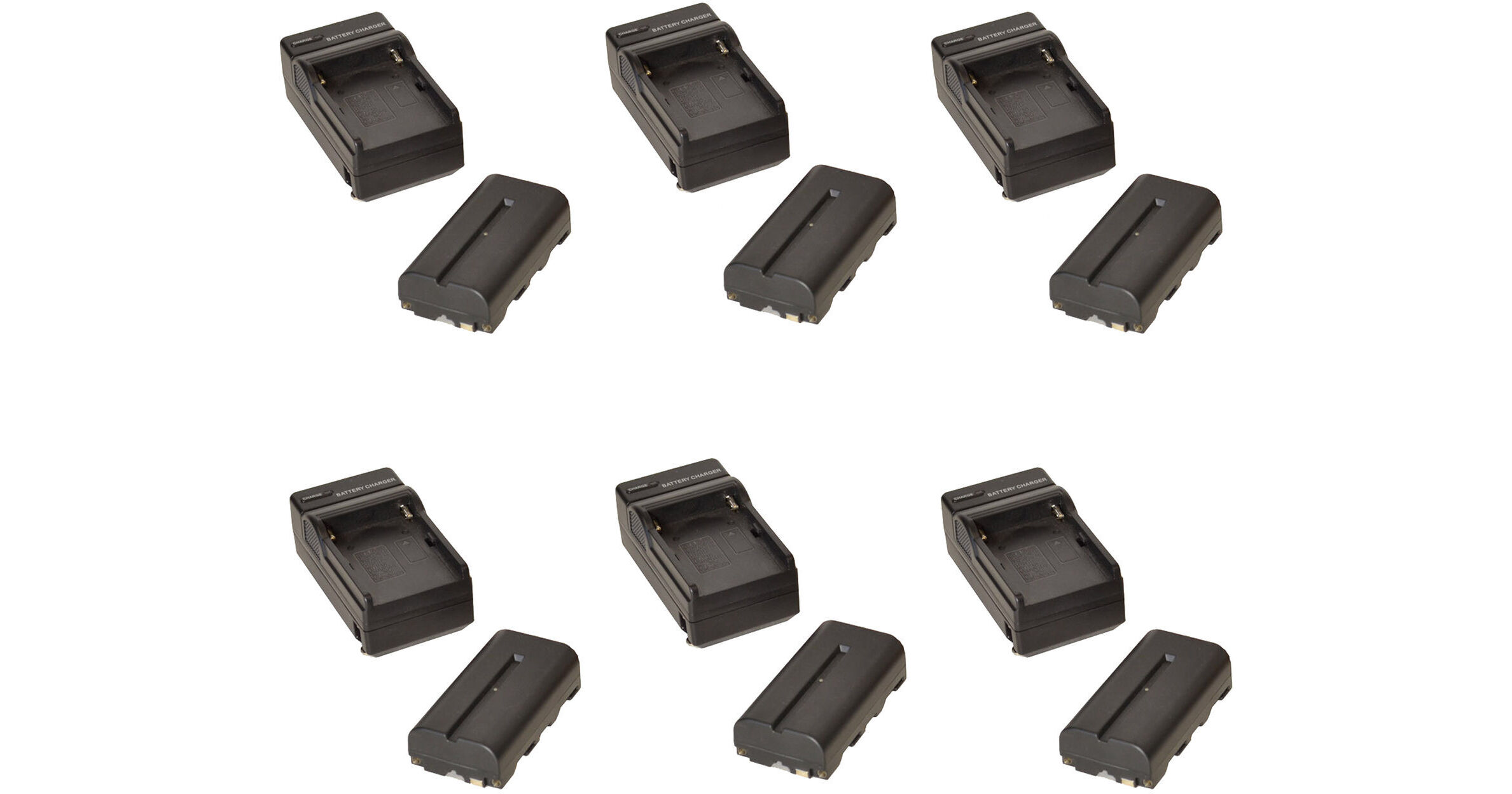 Bescor 2200mah 7.4v Np-f Battery And Charger Kit (6-pack) Bck108