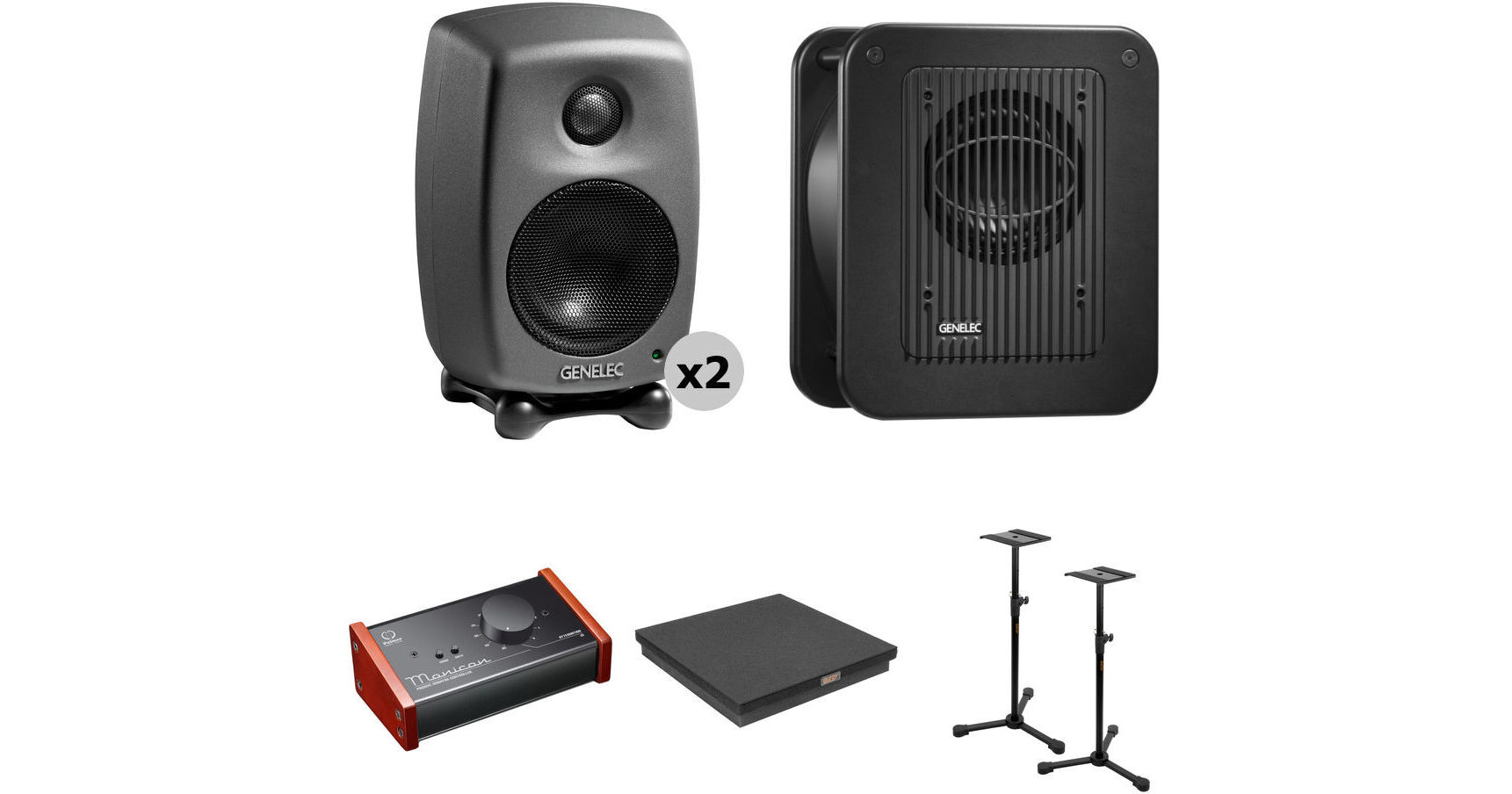 Genelec 8010 Deluxe Studio Monitor and Subwoofer Kit with