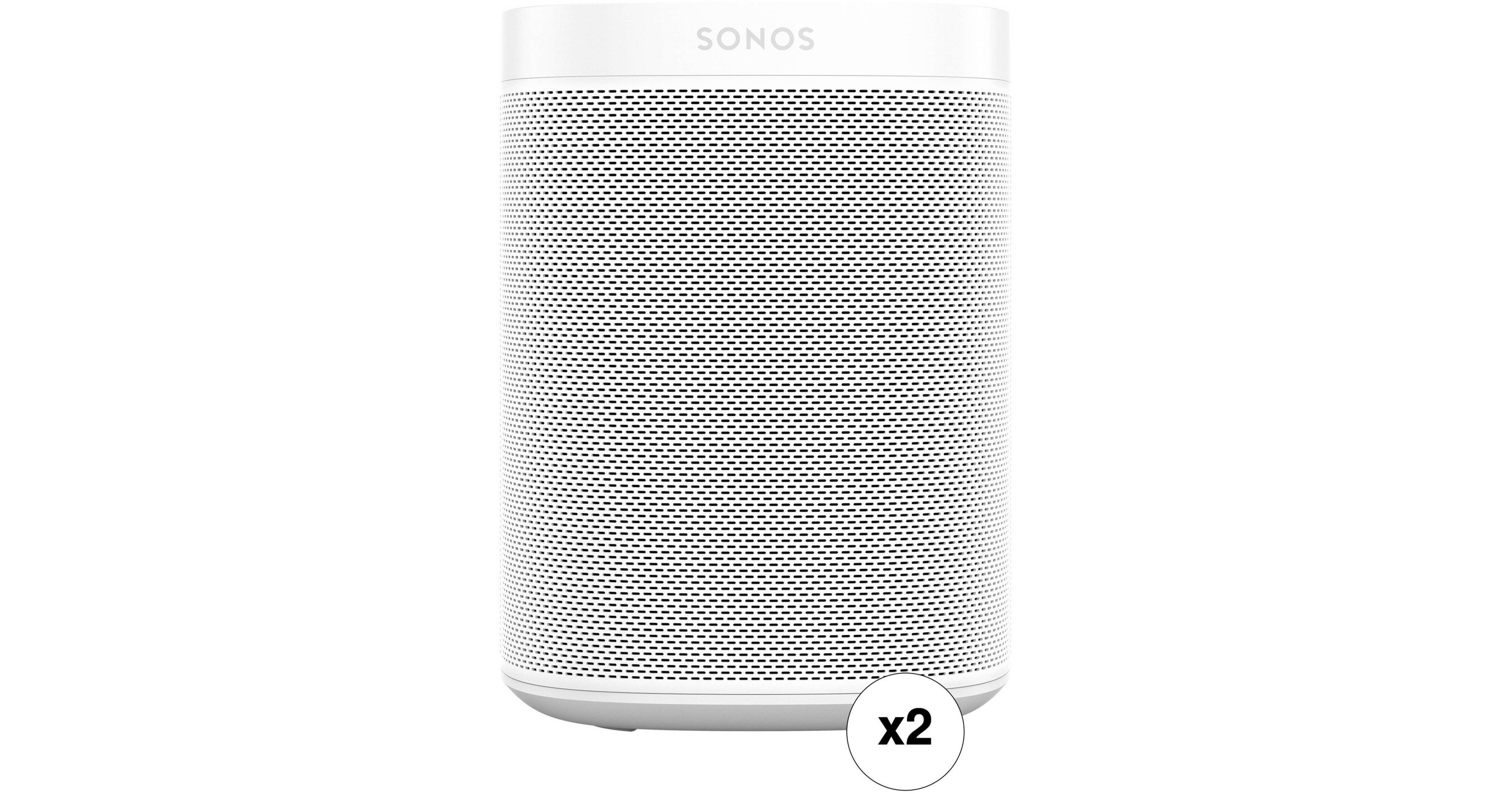 Sonos One (White, Gen 2, 2-Pack) B&H Photo Video