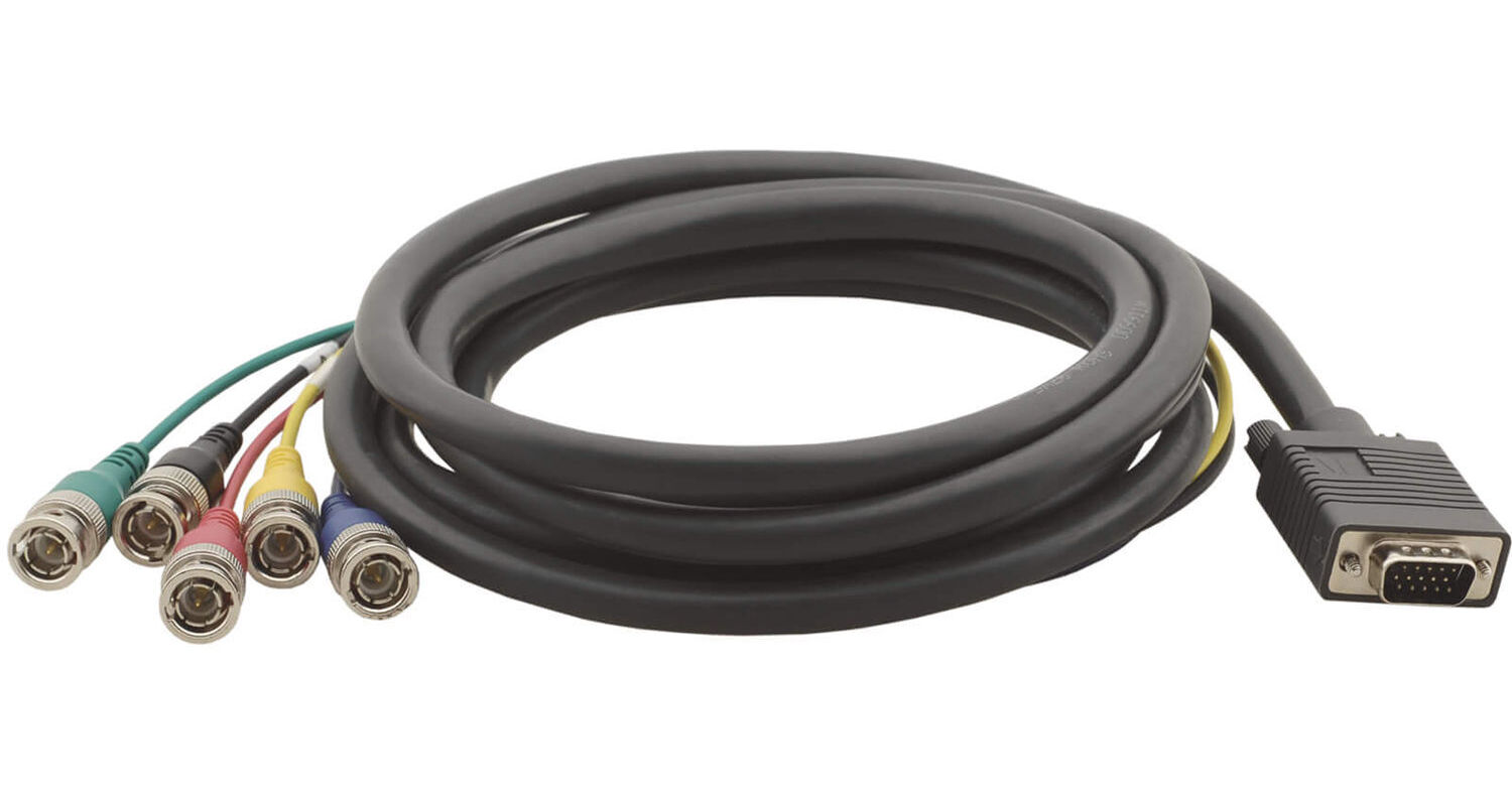 Kramer 15Pin VGA Male to 5BNC Male Breakout Cable CGM/5BM10