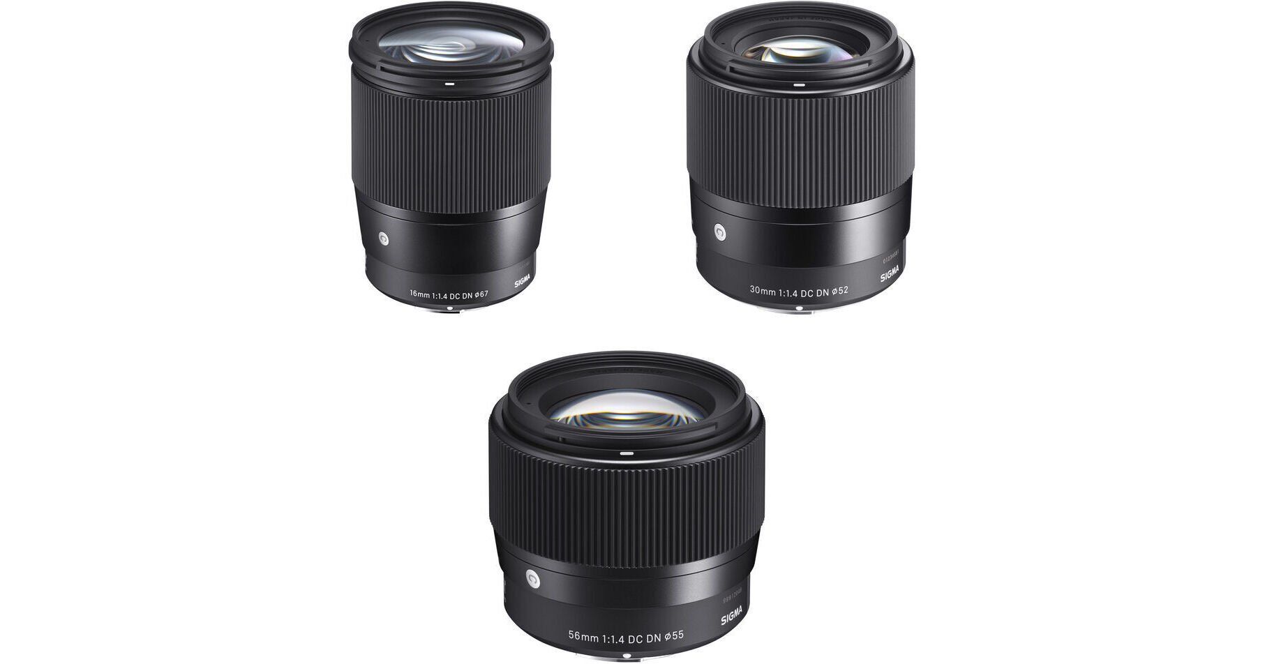 Sigma 16mm, 30mm, and 56mm f/1.4 DC DN Contemporary Lenses Kit (Sony E)