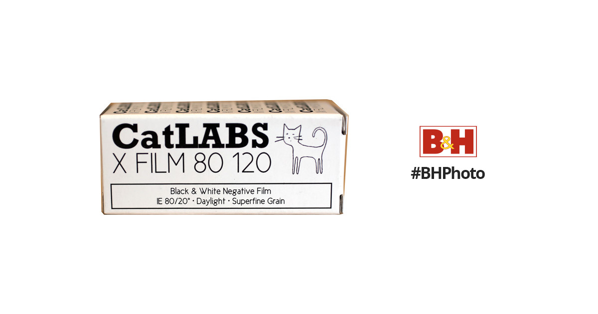 5 Rolls CatLABS X 80 B&W Medium Format 120 Film ISO 80 Black and White 