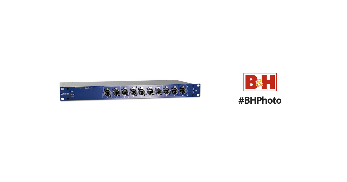 Luminex LU0100080-10G-P500 GigaCore 20t - 10G Ethernet Switch for  Professional Touring Applications - PoE++ Included