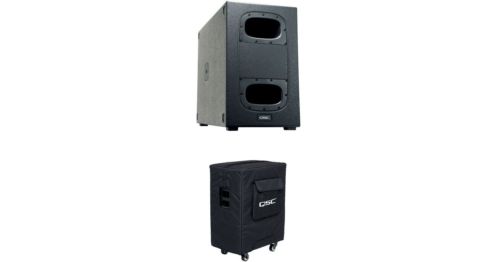 QSC KS212C Dual 12" Powered Subwoofer Kit with Padded Cover