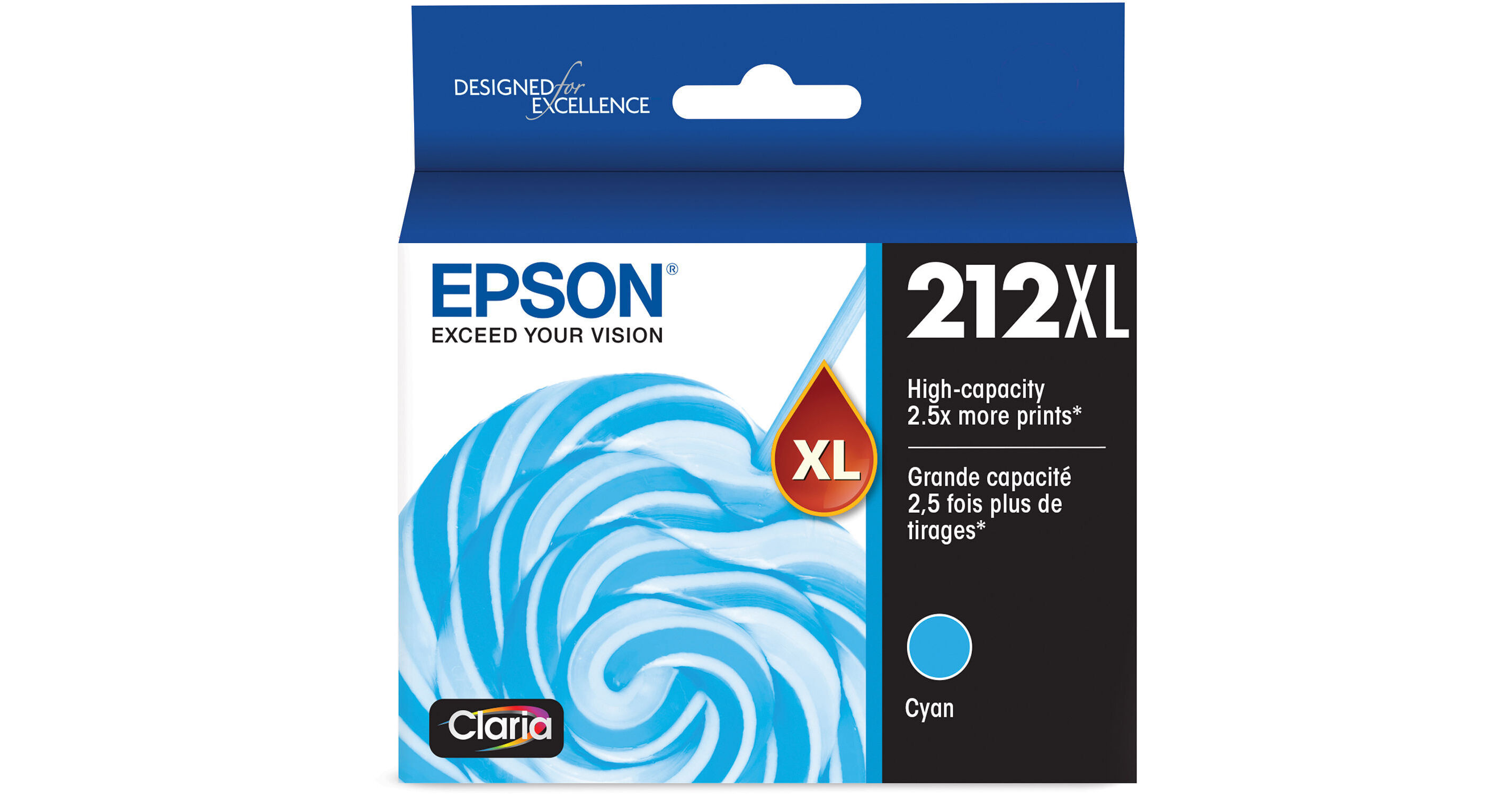 Epson Claria 212XL High-Capacity Cyan Ink Cartridge T212XL220-S