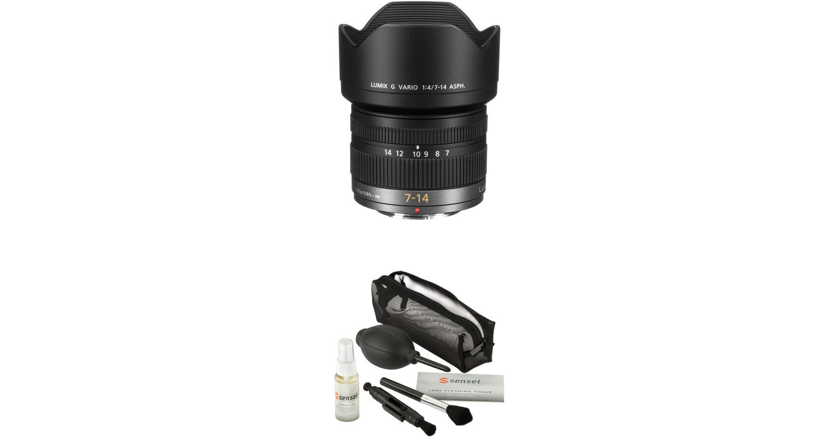 Panasonic Lumix G Vario 7-14mm f/4 ASPH. Lens with Accessories Kit