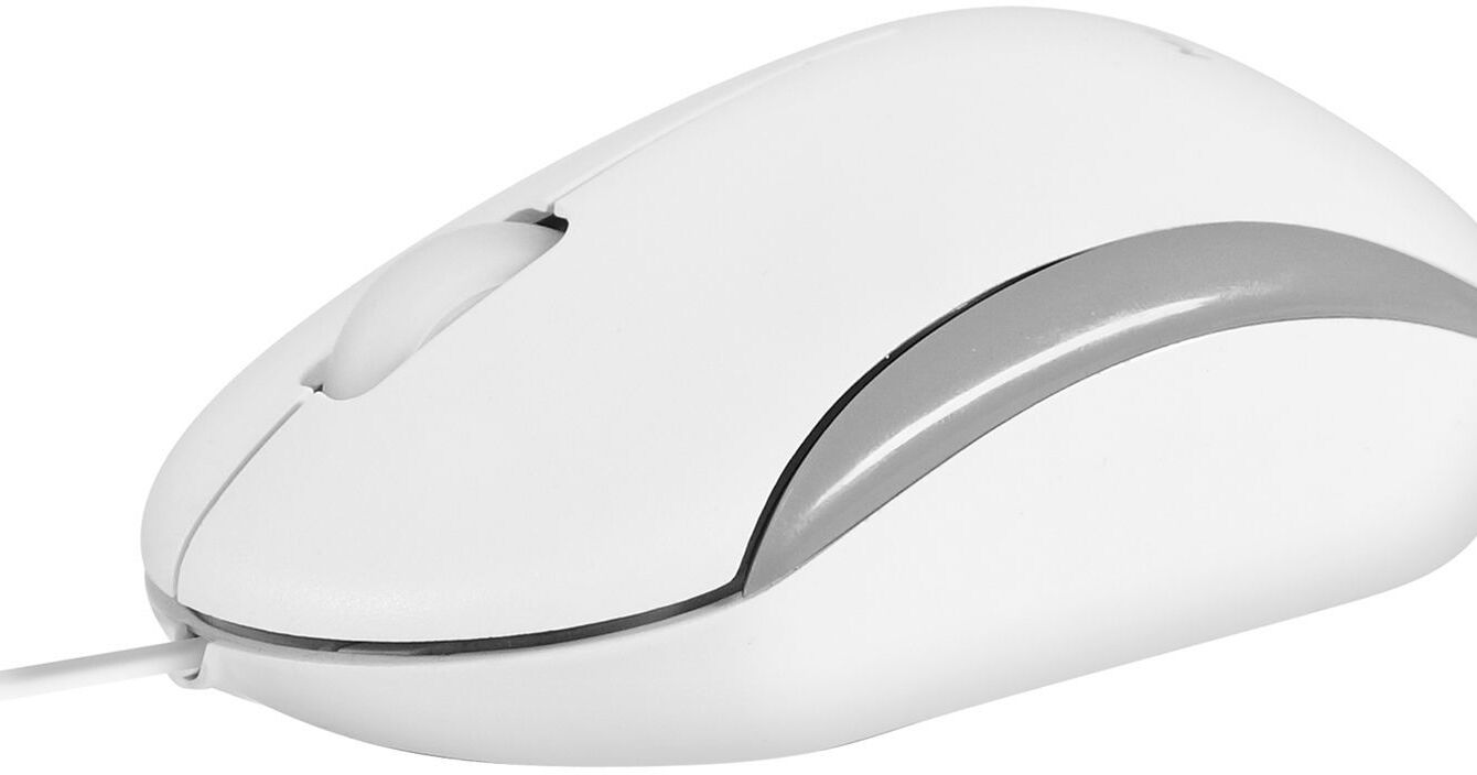 Macally 3-Button USB Wired Optical Mouse for Mac and PC QMOUSE