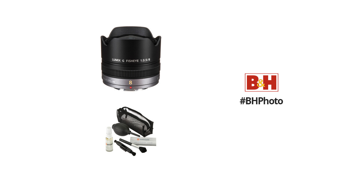 Panasonic Lumix G Fisheye 8mm f/3.5 Lens with Accessories Kit