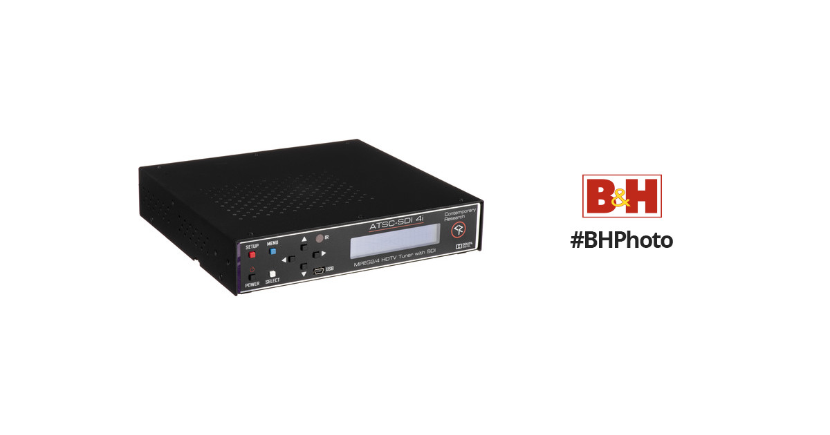 Contemporary Research ATSC-SDI 4i HDTV Tuner with SDI & HDMI Outputs & IP  Streaming