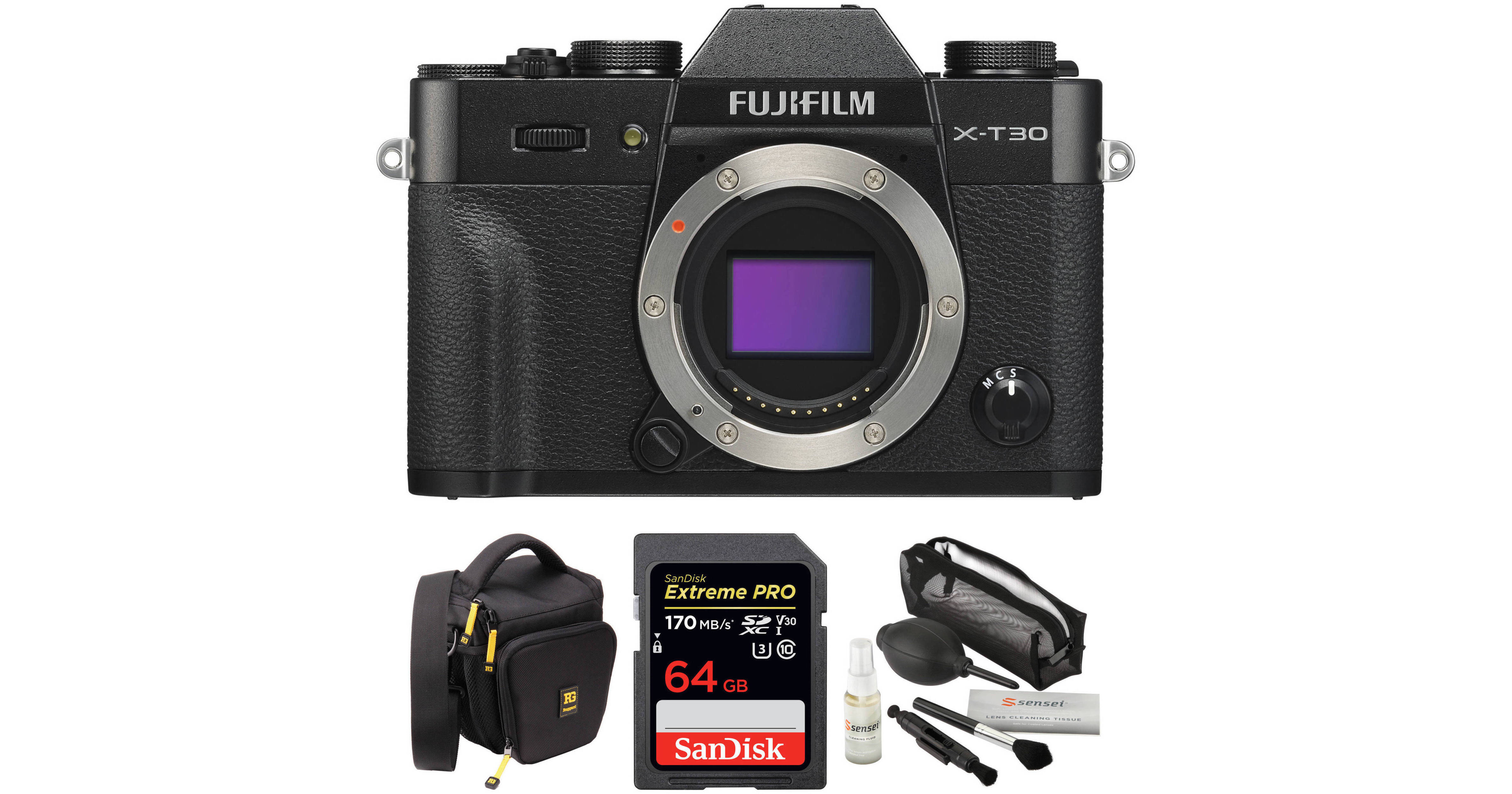 FUJIFILM X-T30 Mirrorless Camera With Accessories Kit (Black)