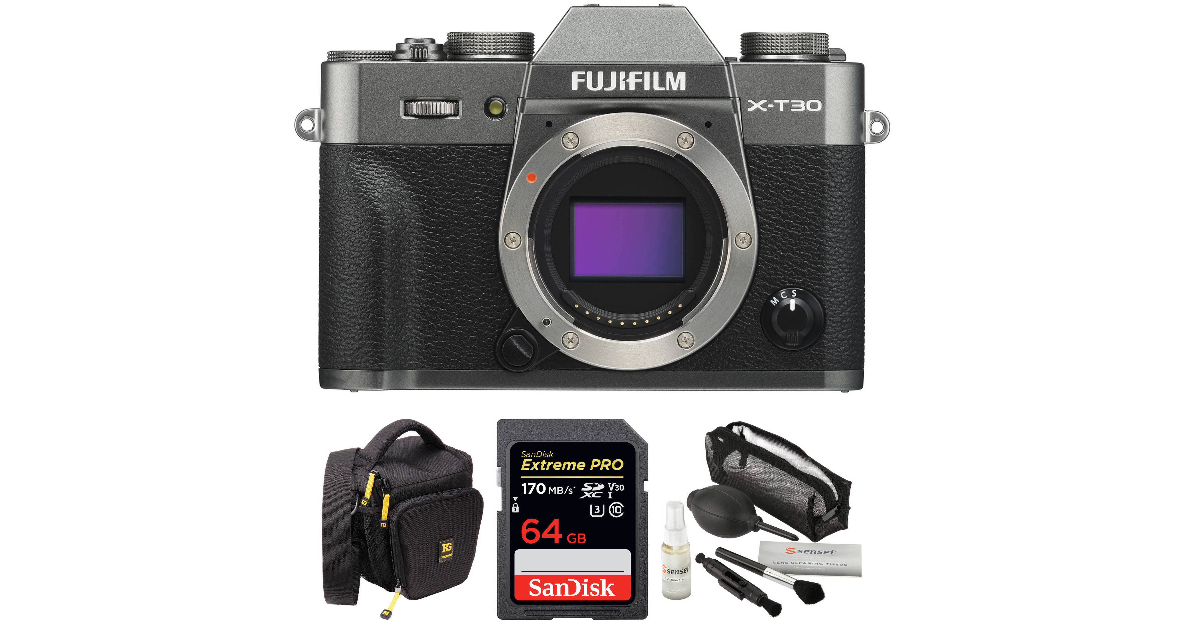  Fujifilm X-T30 Mirrorless Digital Camera, Charcoal