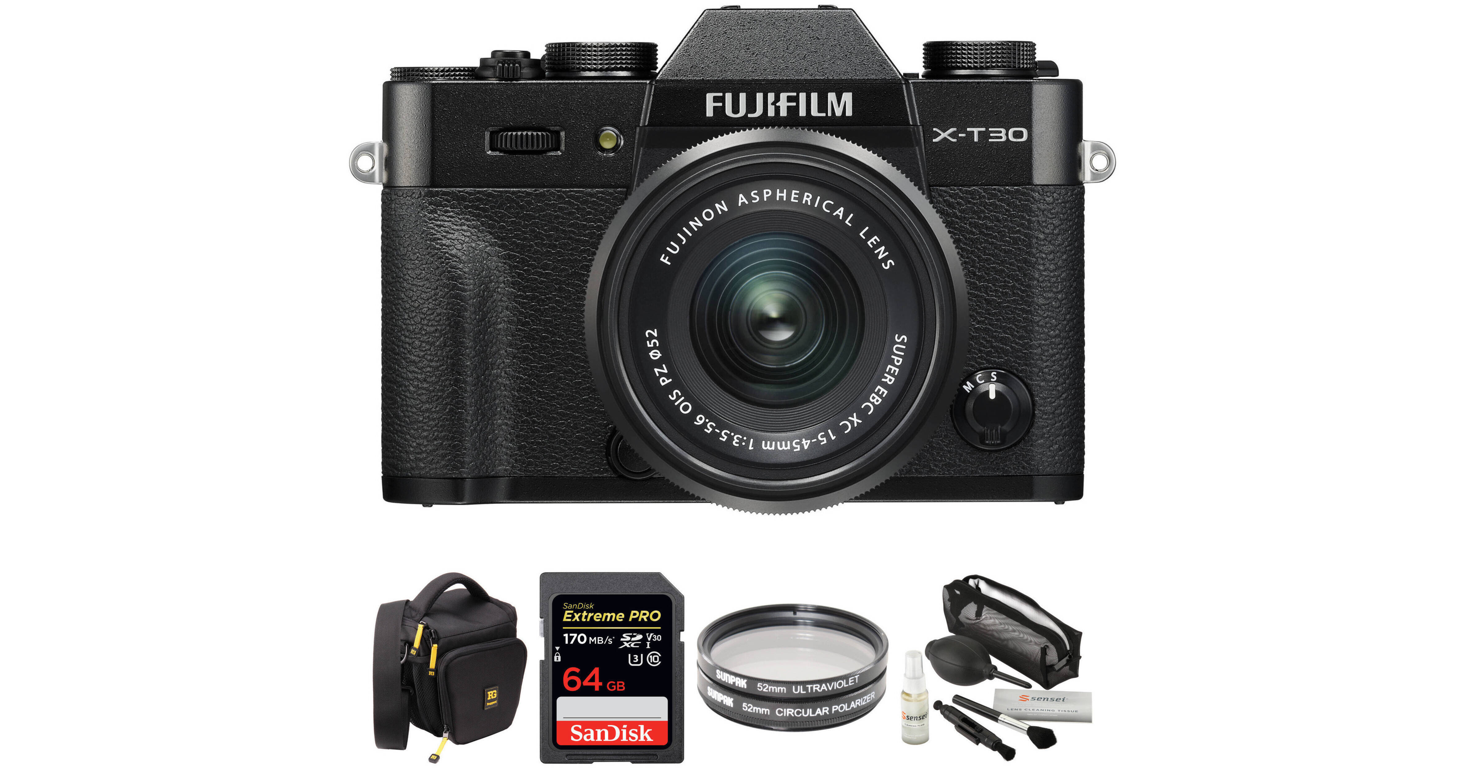 FUJIFILM XT30 Mirrorless Digital Camera with 1545mm Lens and