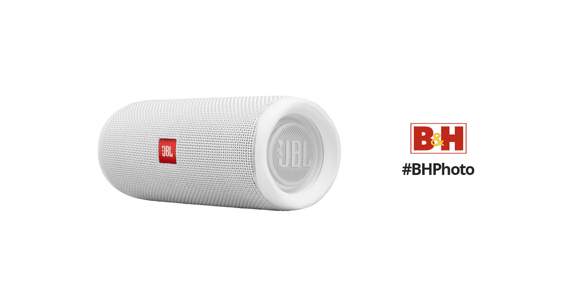 JBL Flip 5 Waterproof Bluetooth Speaker, Steel White