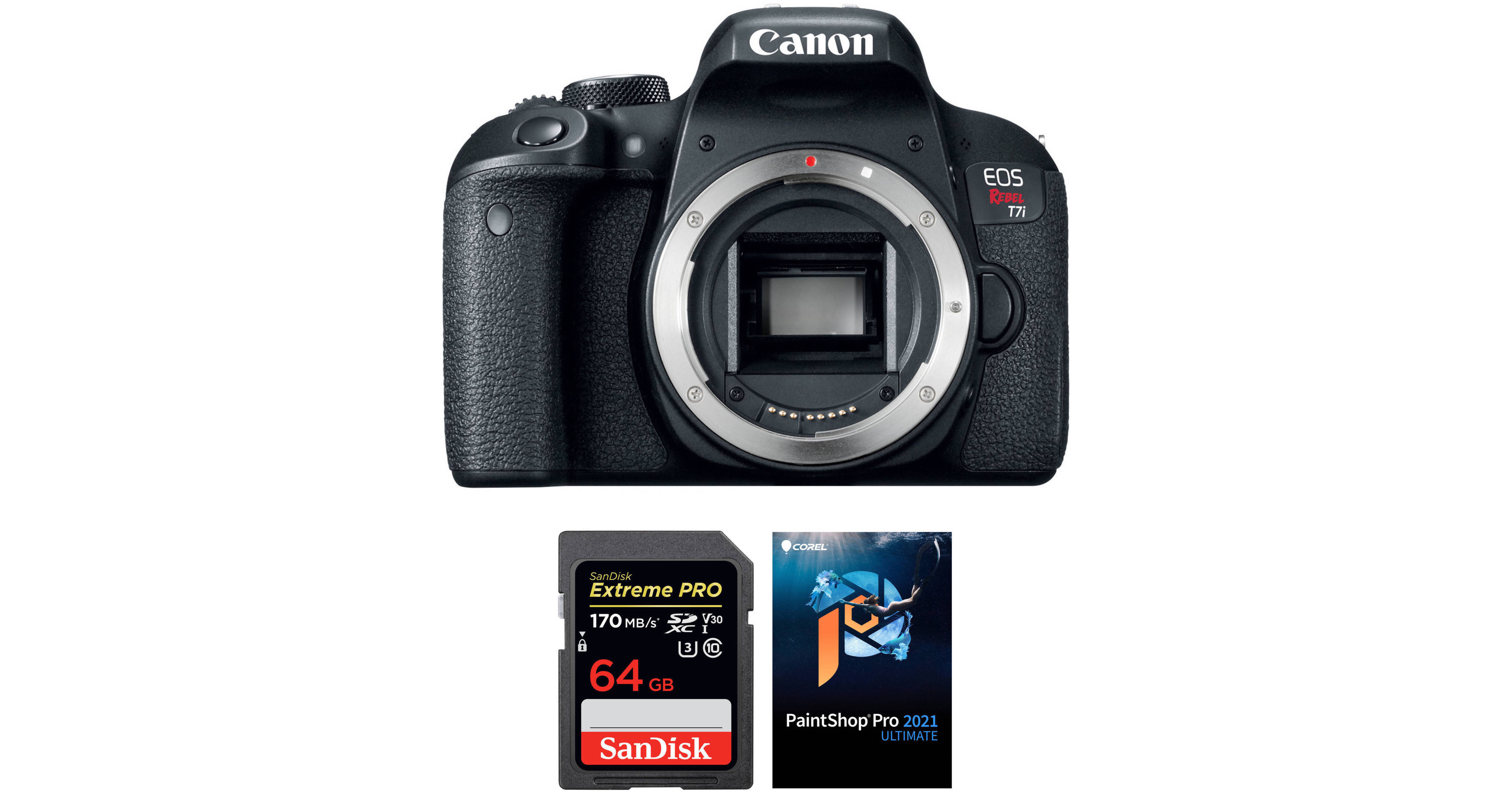 Canon EOS Rebel T7i DSLR Camera Body with Accessory 1894C001 KIT