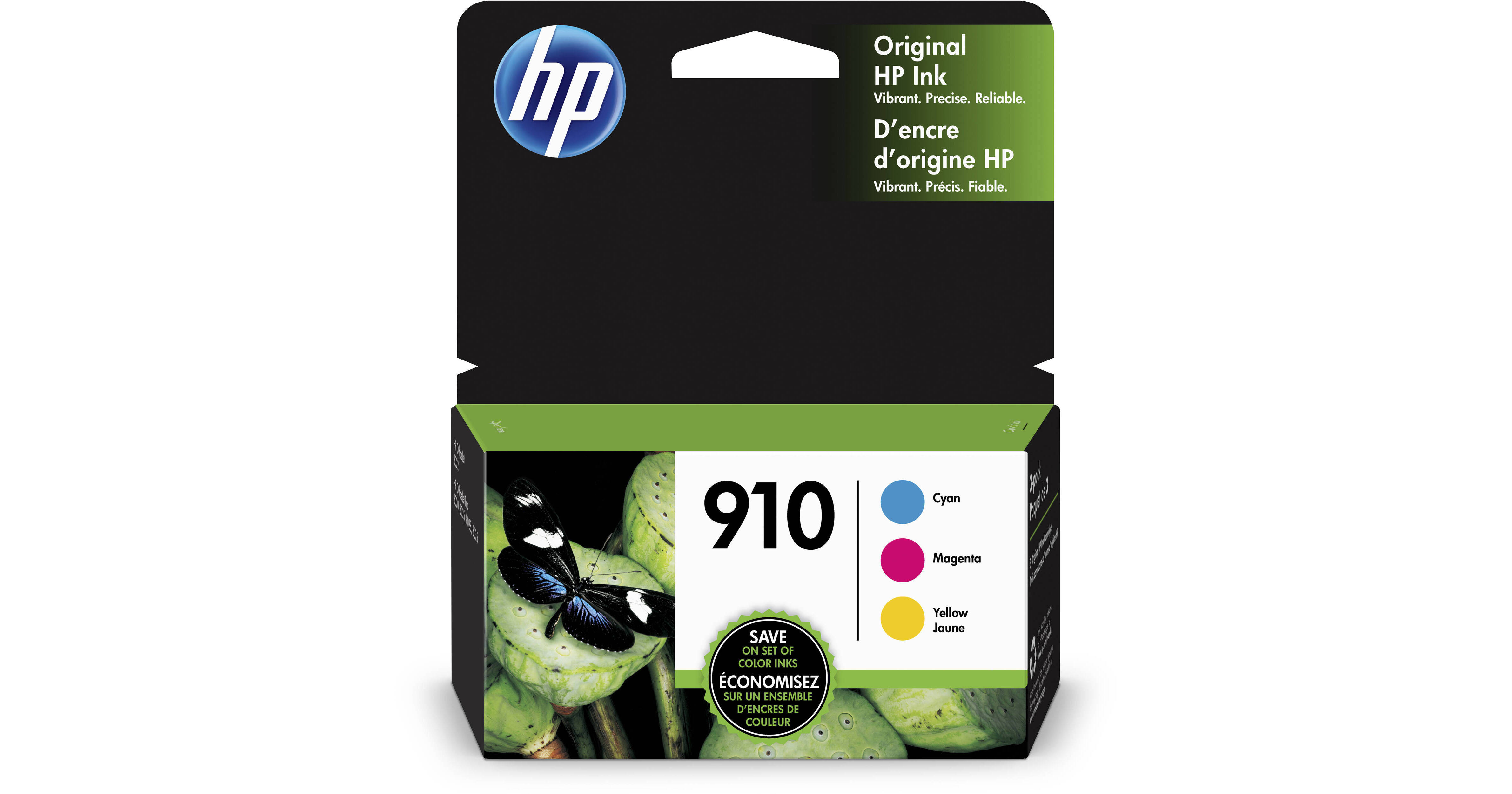 HP 910 Standard-Capacity Tri-Color Ink Cartridge Set 3YN97AN#140