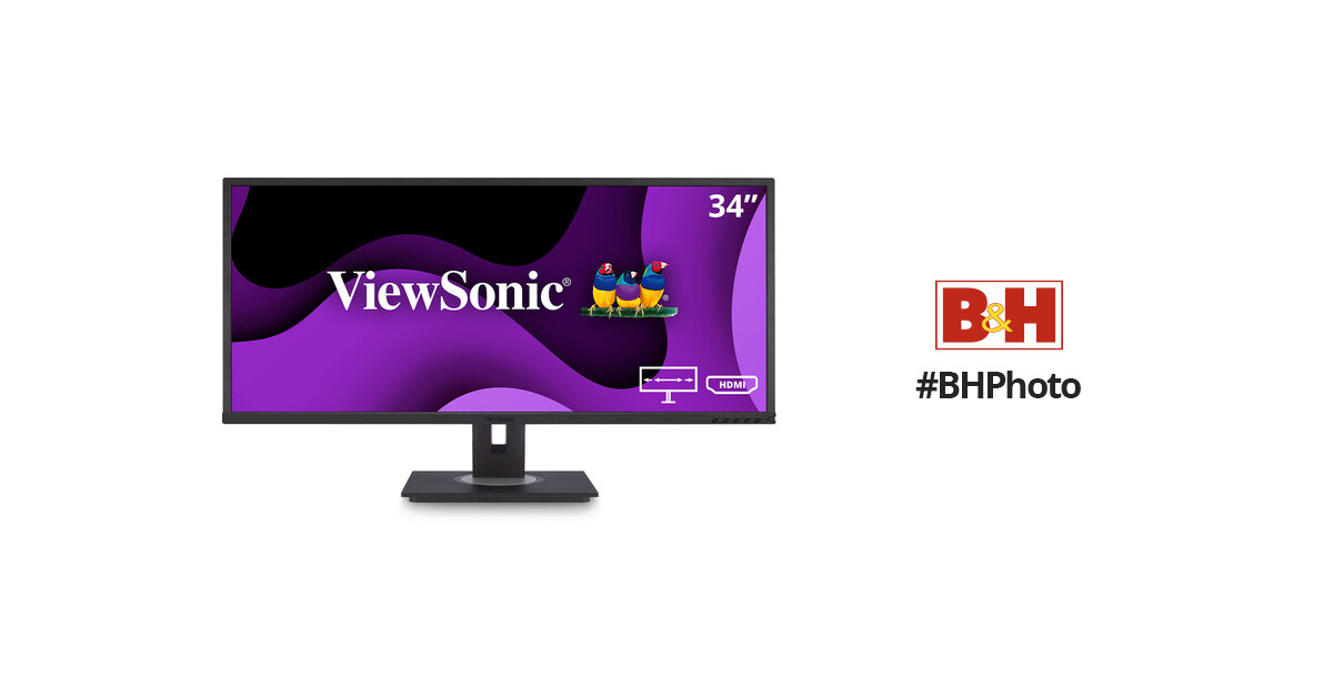 ViewSonic VG3448, 34 WQHD Monitor with Advanced Ergonomics