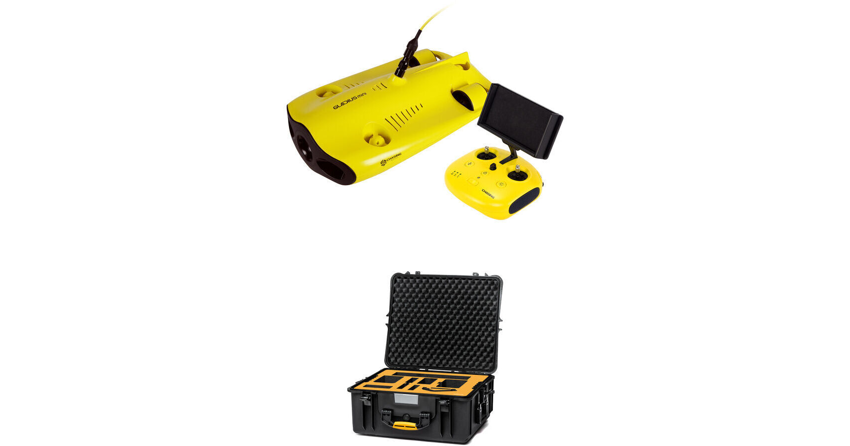 CHASING Gladius Mini Underwater ROV, Tether & Hard Case Kit B&H