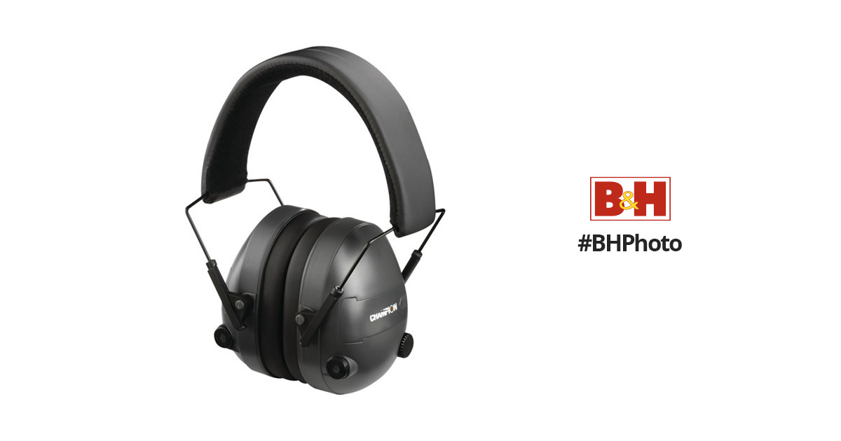 Black Champion 40974 Electronic Folding Ear Muffs 25dB Hearing Protection 