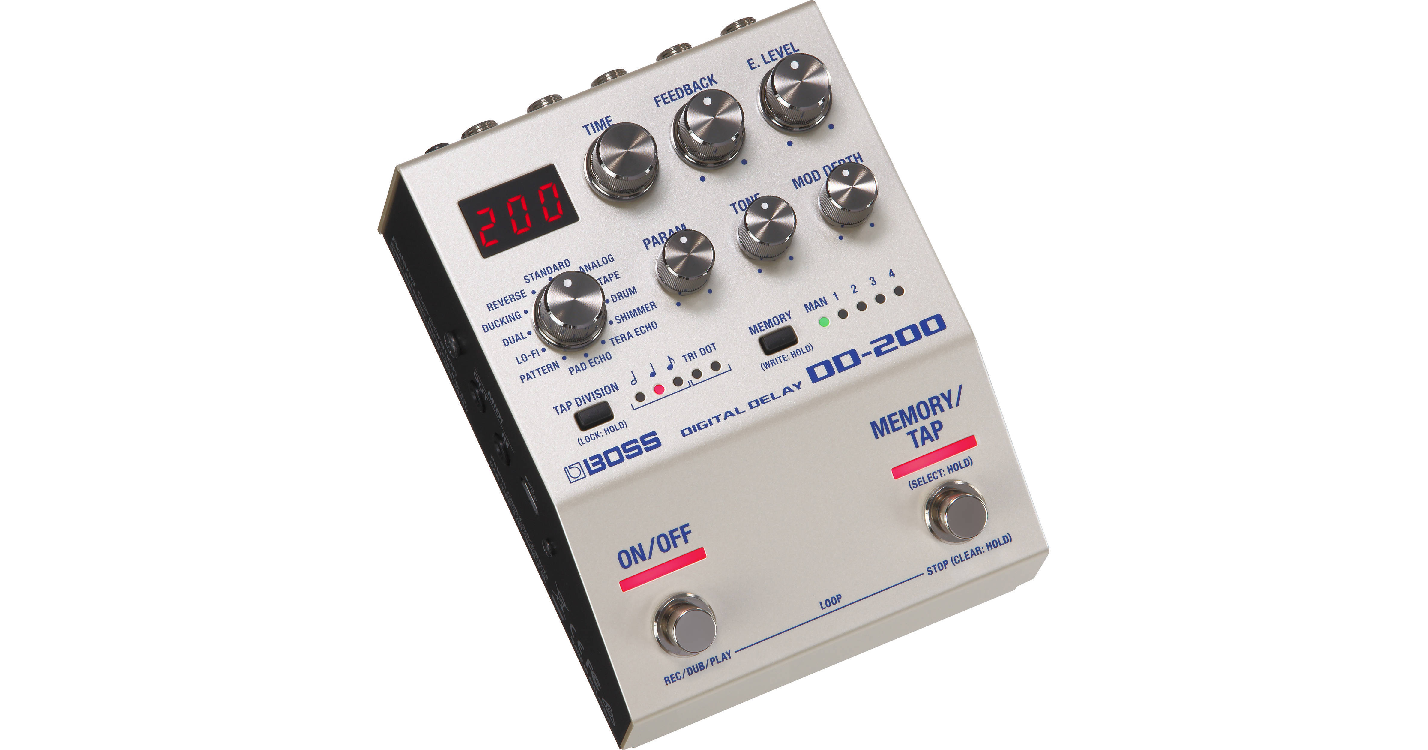 BOSS DD-200 Digital Delay Pedal for Electric Guitars