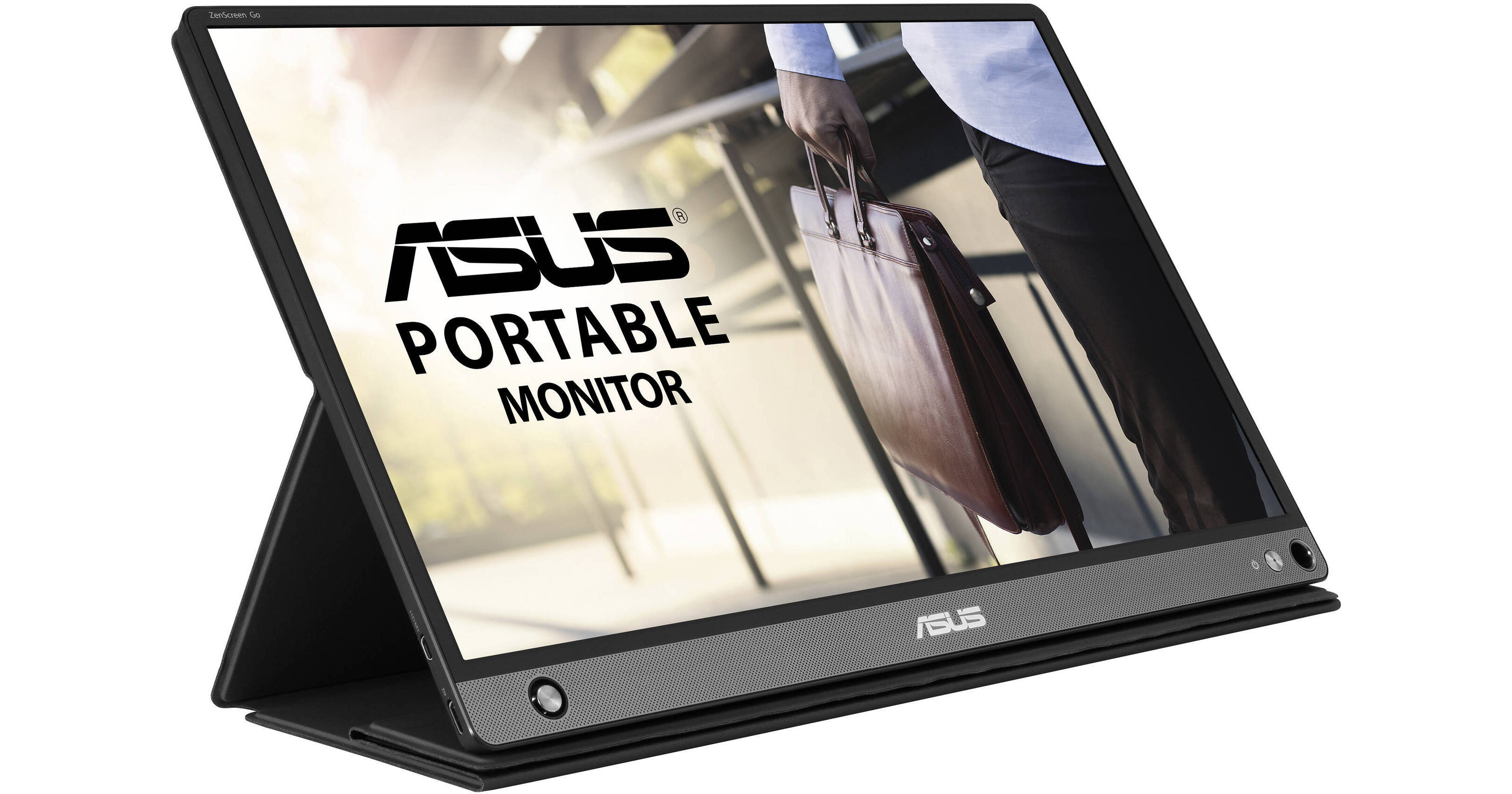 ASUS ZenScreen 15.6” 1080P Portable USB Monitor (MB16AHP) - Full HD, IPS,  Eye Care, Micro HDMI, USB Type-C, Speakers, Built-in Battery, External