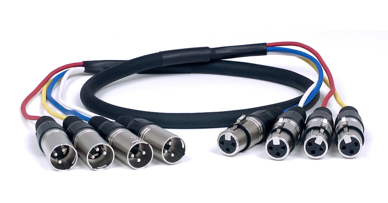 VocoPro XLRQuad6 Quad XLR Cable (6') XLRQUAD6 B&H Photo Video